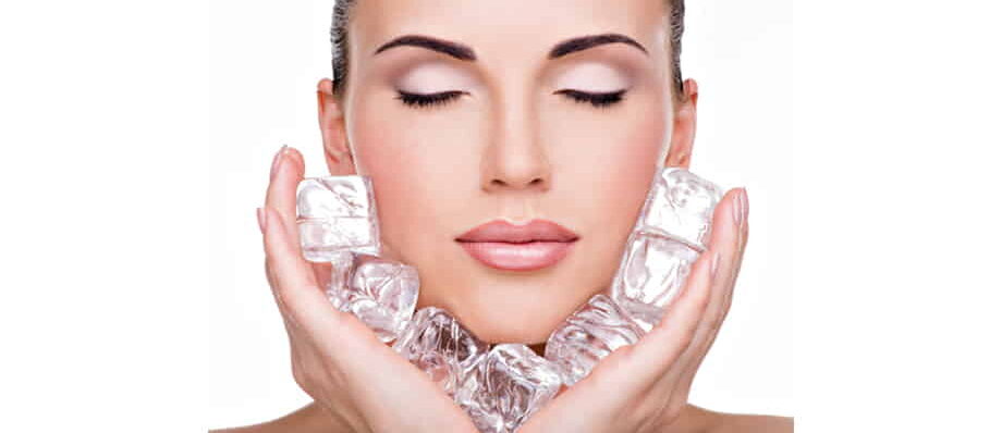 Applying Ice On Your Face